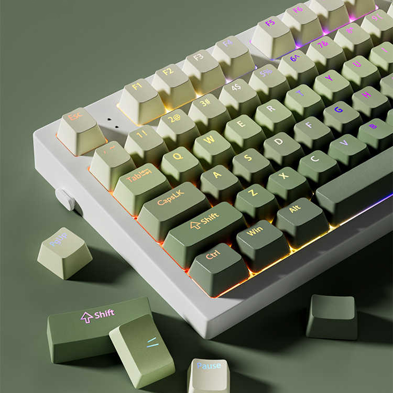 Gaming Keyboard Brands - Green Grape Top-lit RGB Backlit Keycaps