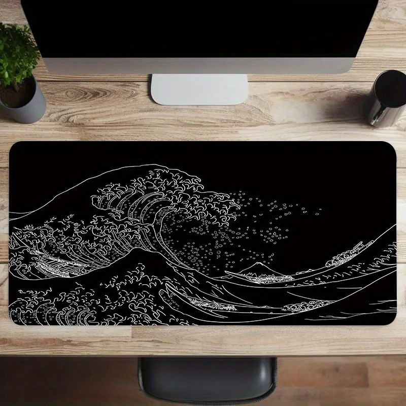 Black White The Great Wave Gam - đánh giá và giá Gaming Keyboard Typewriter