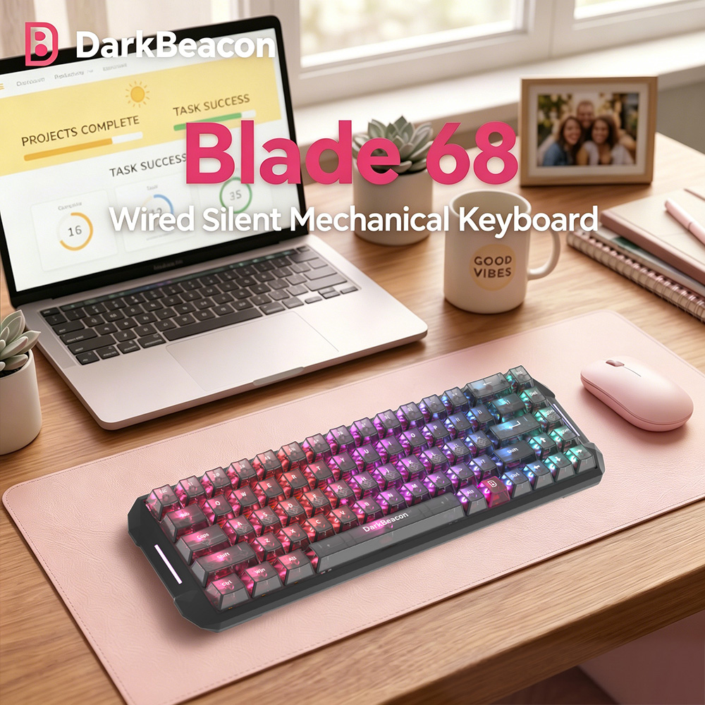 DarkBeacon Blade 68 Wired Sile - đánh giá và giá Gaming Keyboard That Is Quiet