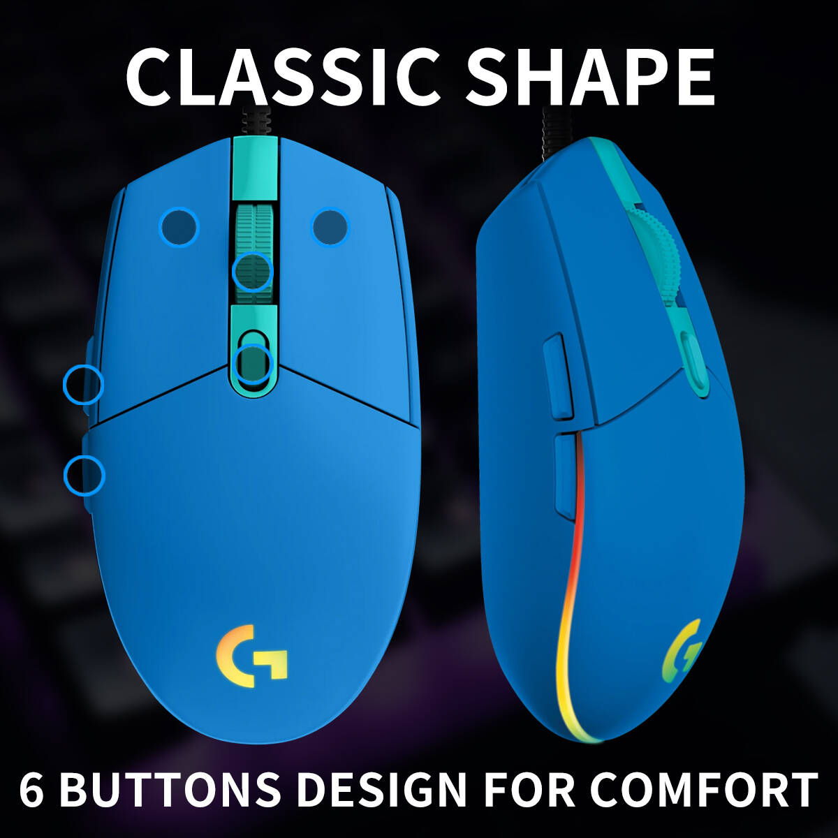 Logitech G203 LIGHTSYNC Wired  - đánh giá và giá Logitech Mouse G203