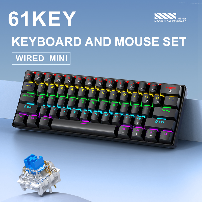 APAYADO K61 Mini Mechanical Ke - đánh giá và giá Keyboard Gaming Black