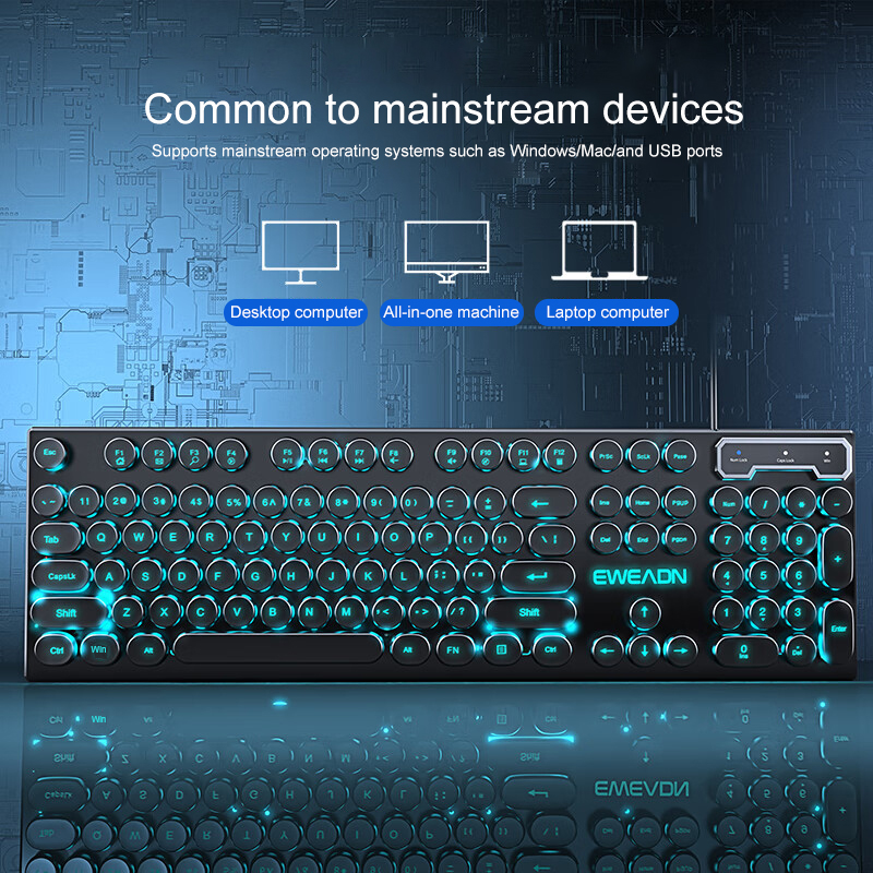 EWEADN Typewriter Gaming Keybo - đánh giá và giá Gaming Keyboard Typewriter