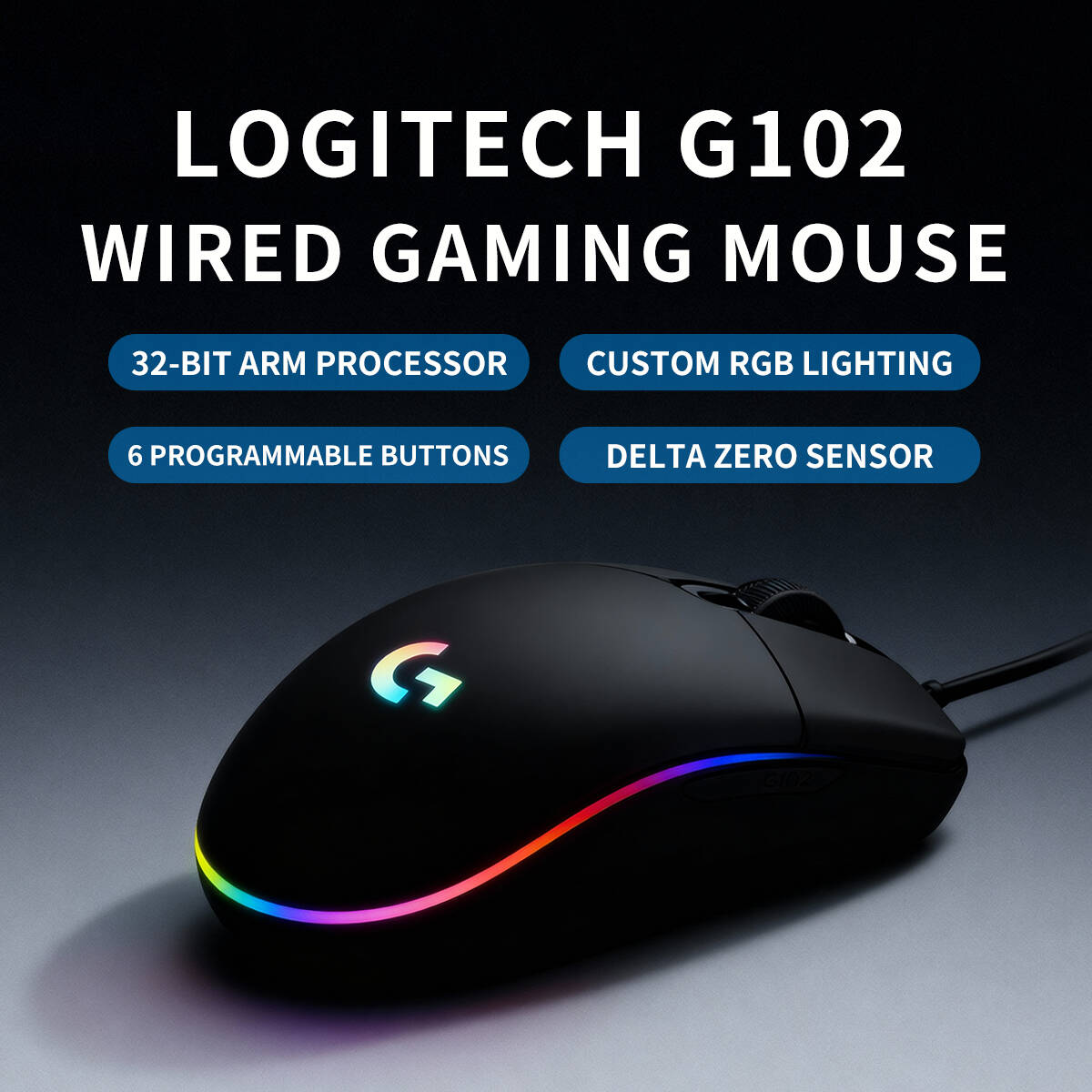Logitech G203 Mouse, Wired USB - đánh giá và giá Logitech Mouse G203