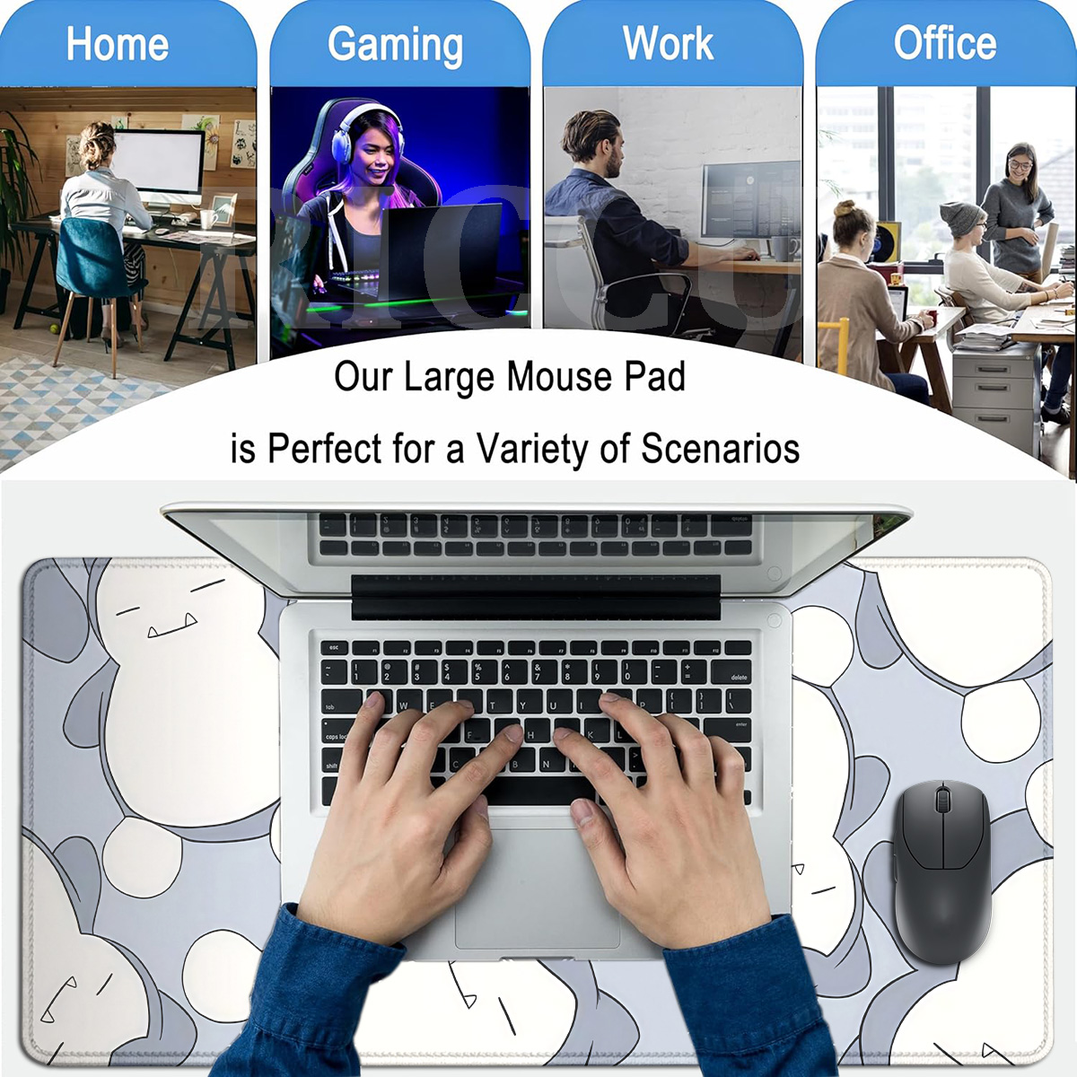 HD Printing Mouse Pad Pokemon  - đánh giá và giá Gaming Keyboard Typewriter
