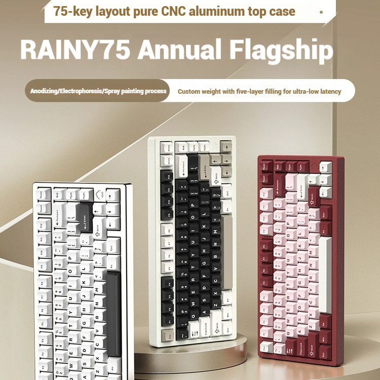 Wireless Bluetooth RAINY75 Cus - đánh giá và giá Gaming Keyboard Bluetooth