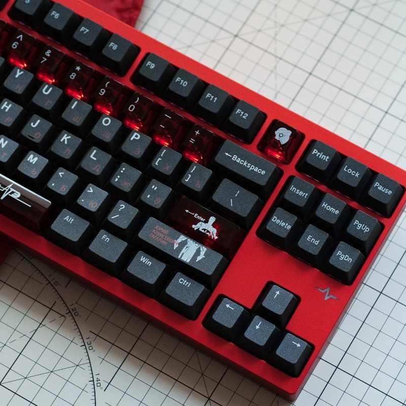 Soviet Black Theme Keycaps Set - đánh giá và giá Keyboard Gaming Black