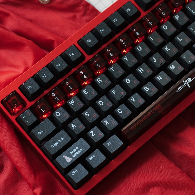 Soviet Black Theme Keycaps Set - đánh giá và giá Keyboard Gaming Black